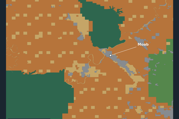 Map of BLM and other surface managers around Moab, Utah.